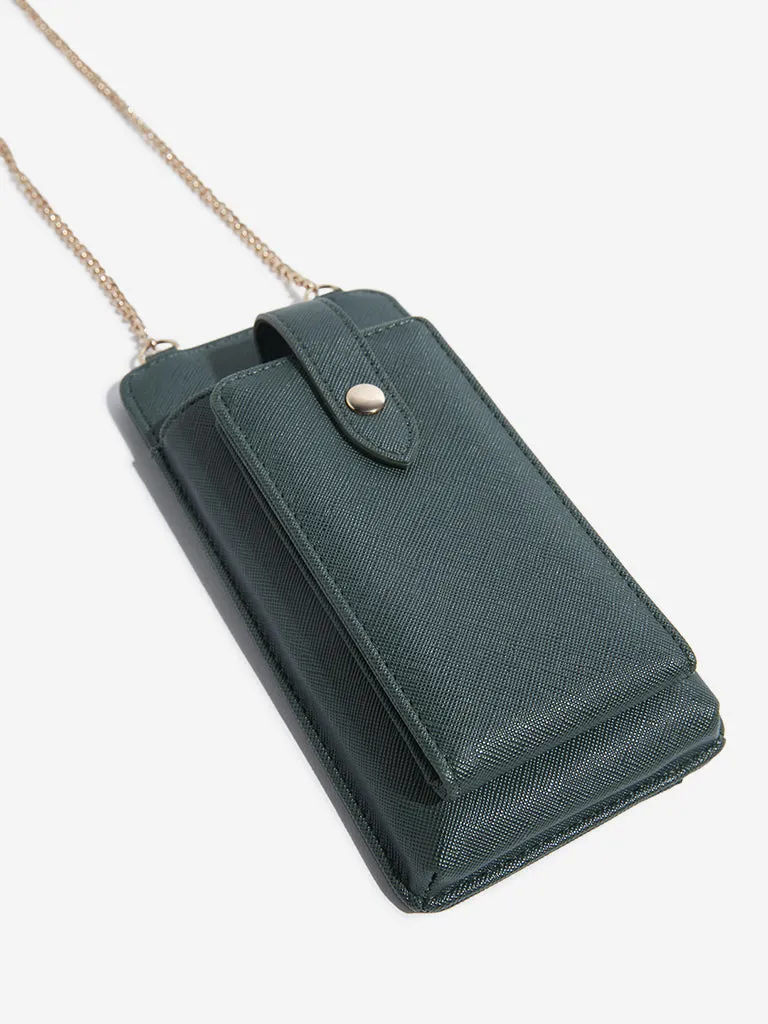 Westside Emerald Green Textured Sling Bag