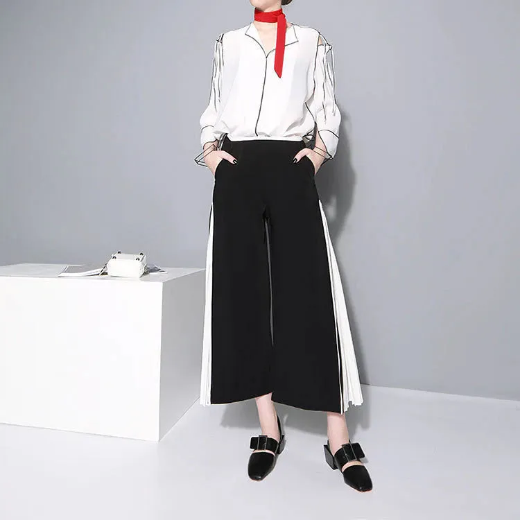 Women's Spring High-Waist Loose Long Pants