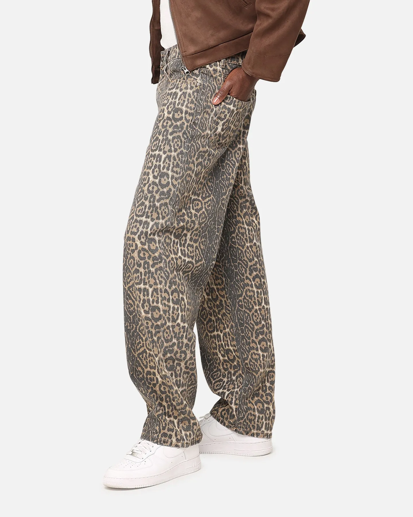 XXIII Leopard Baggy Jeans Leopard