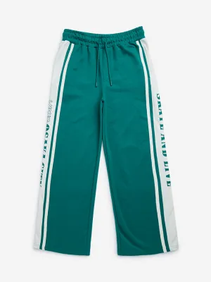 Y&F Kids Green Mid-Rise Track Pants